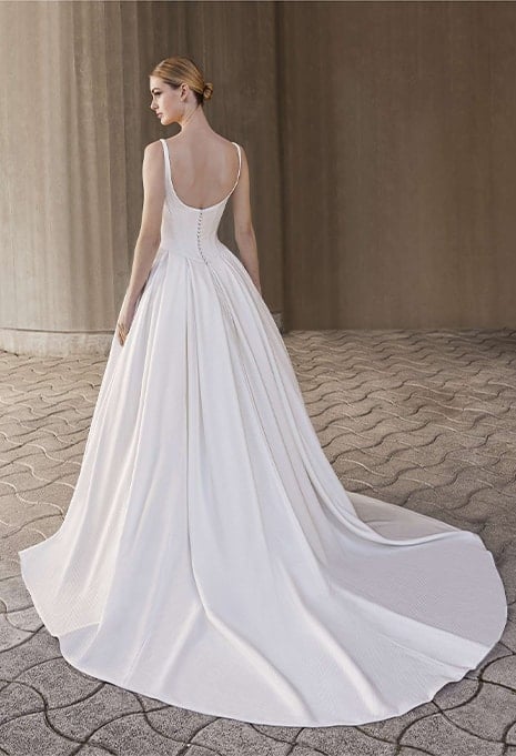 back view of Pronovias Lordy wedding gown