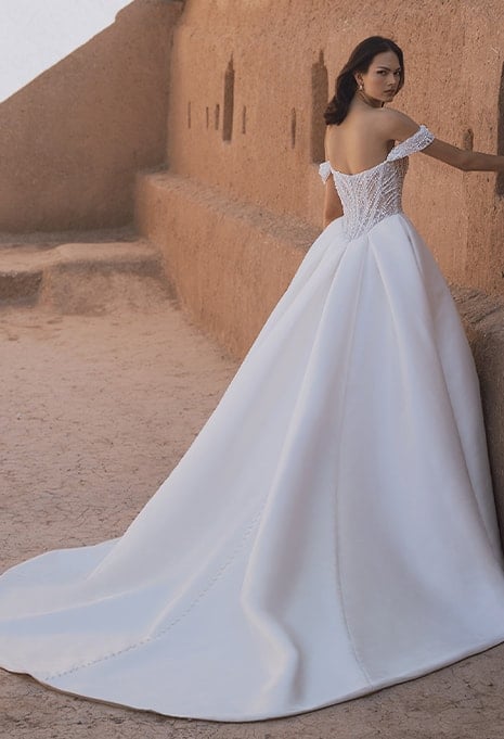 back view of Blue by Enzoani Theodora wedding gown