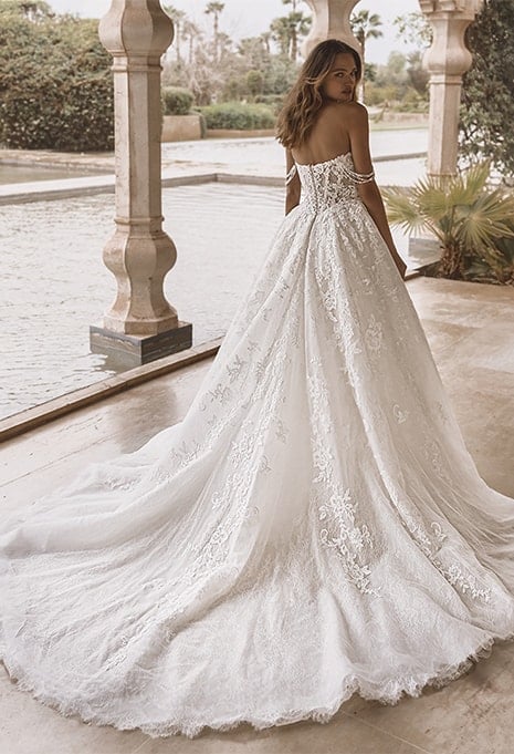 Enzoani Valen wedding gown back view