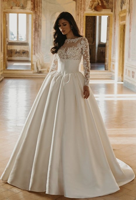 front view of PEN LIV Dakari wedding gown