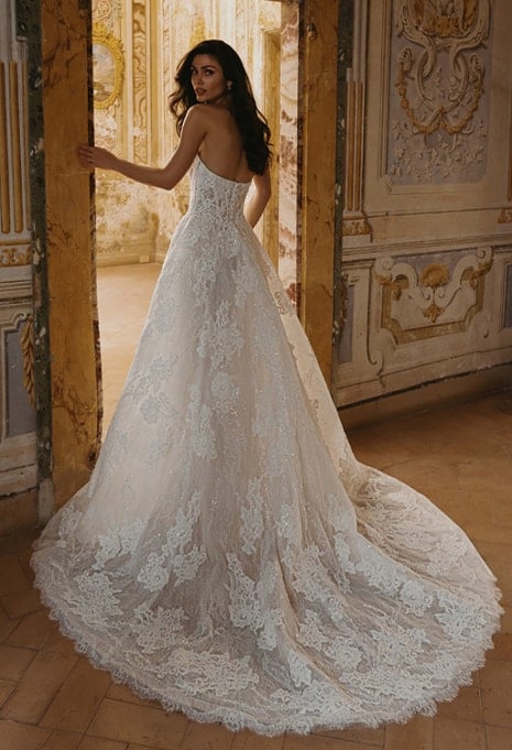 back view of PEN LIV Dina wedding gown