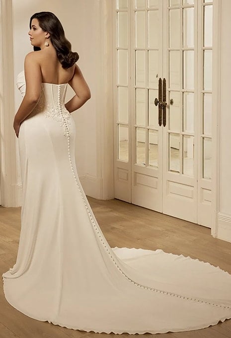back view of Portrait Bridal Arya wedding gown