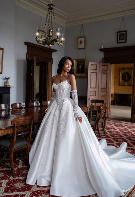 front view of Blanche Bridal Cosette wedding gown