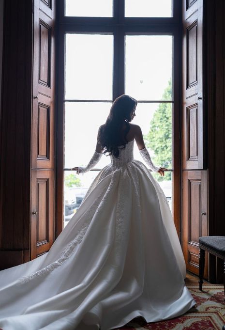 back view of Blanche Bridal Cosette wedding gown