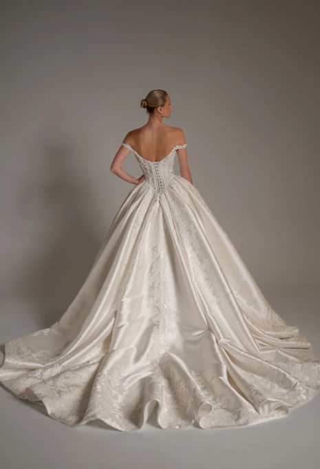 back view of Blanche Bridal Brielle wedding gown