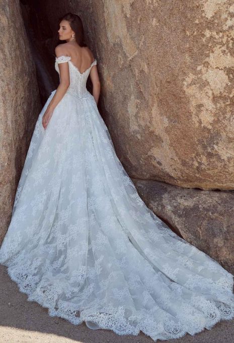 back view of Calla Blanche Serafina wedding gown