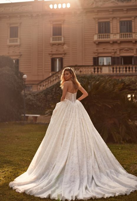 back view of Viero Bridal Rosaline wedding gown