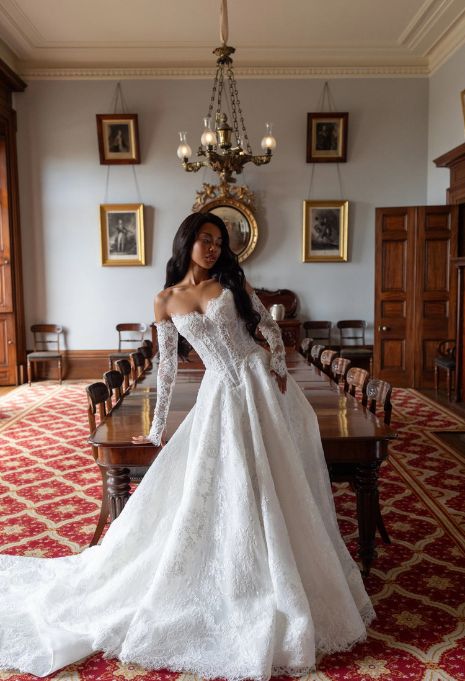 Try on Blanche Bridal Gowns in Glendale, CA | Karoza Bridal