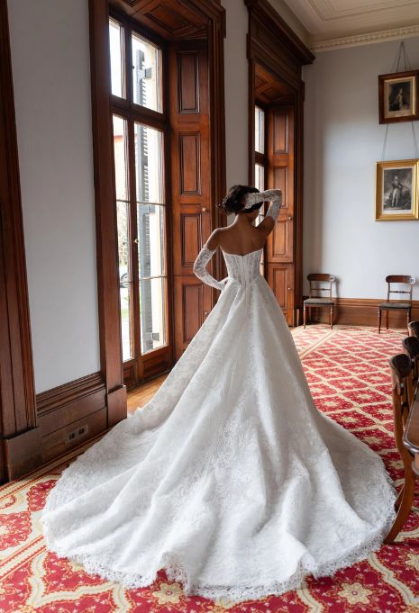back view of Blanche Bridal Annalise wedding gown