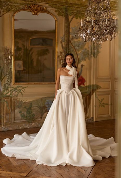 Model wearing the Viero Colette gown from the front