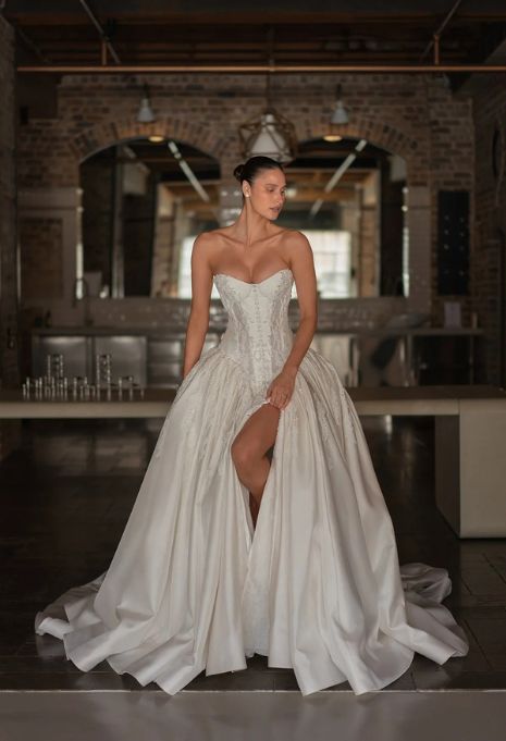 front view of Blanche Bridal Constance wedding gown