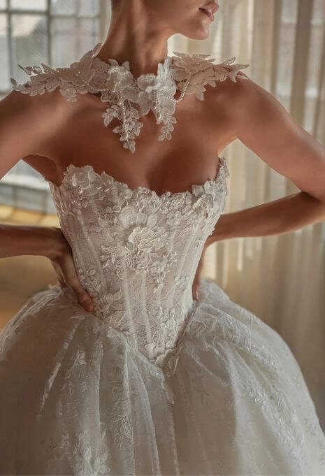 Blanche Elina gown front close up