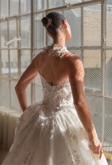 Blanche Elina gown back close up