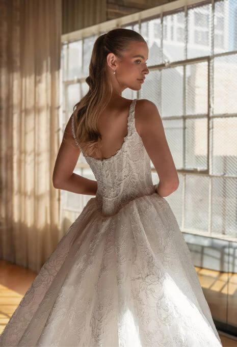 Blanche Elodie gown back close up