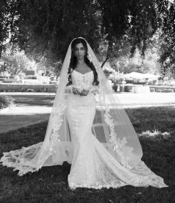 Karoza bride Francesca in her gown